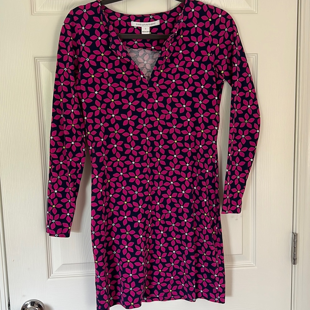 Diane Von Furstenberg dress pink floral
